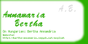 annamaria bertha business card